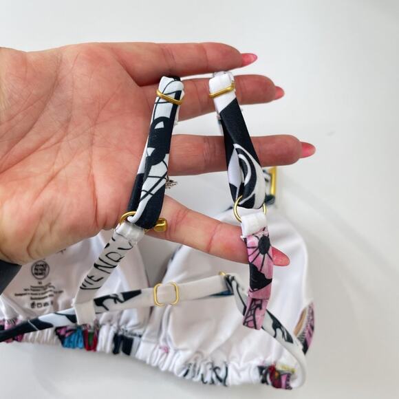 NWT Swiminista x James Peter Henry Graphic Art Toss Print Sexy Bikini Top M - Picture 7 of 10